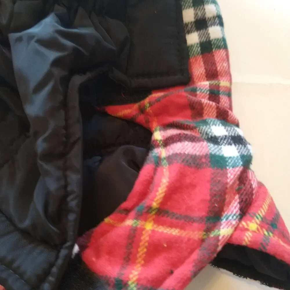 Red flannel dog clothes size Small tub b